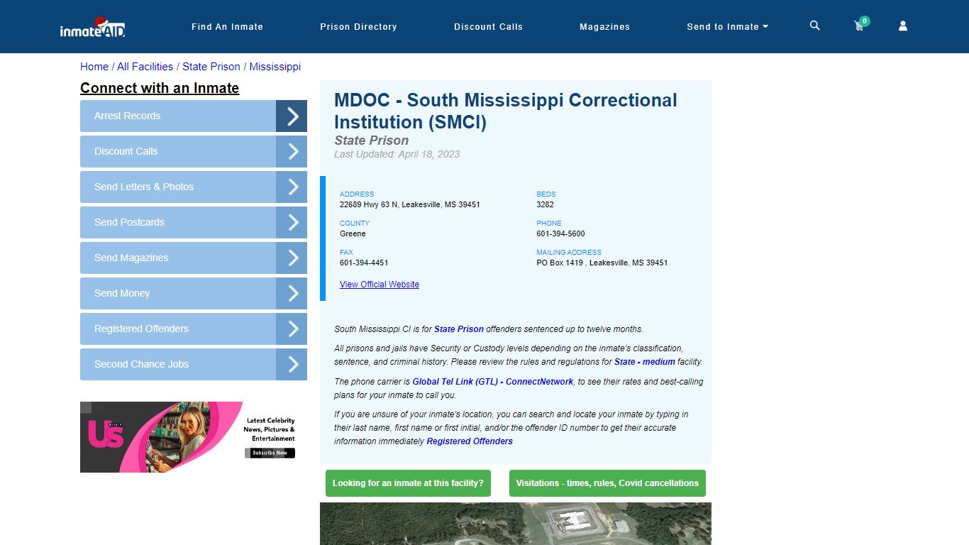 MDOC - South Mississippi Correctional Institution (SMCI) - InmateAid