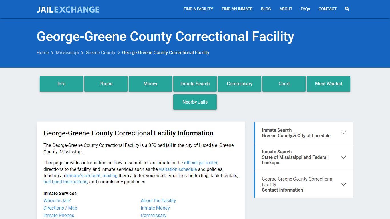 George-Greene County Correctional Facility - Jail Exchange